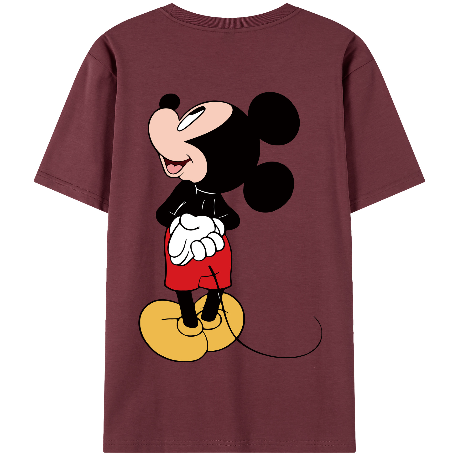 （画像用） ミッキーマウス Mickey Mouse 綿100％半袖Tシャツ（背面プリント）